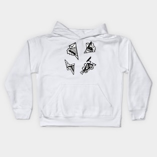 Abstract Object Doodle Art Kids Hoodie